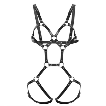 Women Leather Body Harness / Sexy Bondage Bra Suspenders Garter - EVE's SECRETS